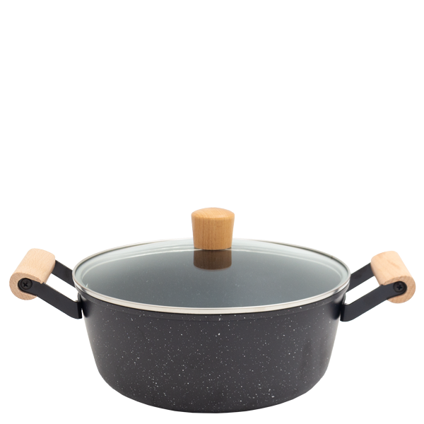24cm麥飯石雙耳湯鍋(4.0公升)